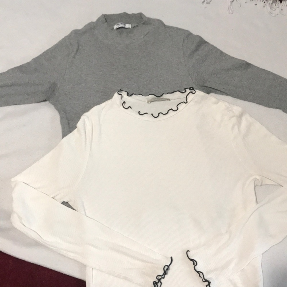long sleeve top shirt Zara clothing bundle lot !
